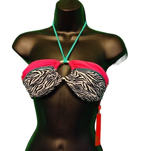 SOFIA by ViX Other - Sofia by Vix  Embellished Beaded Animal Print Bikini Top